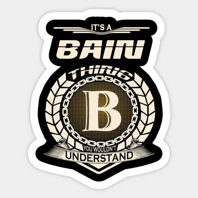 Bain Sticker by Guitar Hero-Typography 